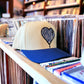 Crooked Hearted Stripes Cap (White/Blue)